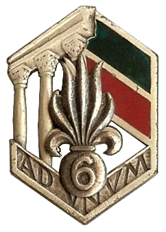 Coat of arms (crest) of the 6th Foreign Infantry Regiment, French Army