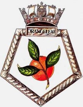 Coat of arms (crest) of the RFA Orangeleaf, United Kingdom