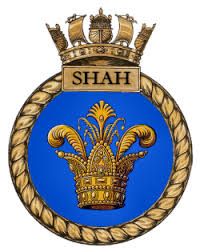 Coat of arms (crest) of the HMS Shah, Royal Navy