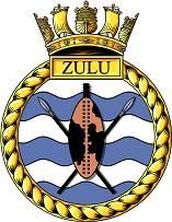 Coat of arms (crest) of the HMS Zulu, Royal Navy