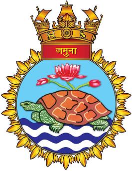 Coat of arms (crest) of the INS Jamuna, Indian Navy