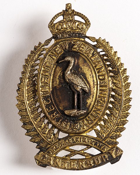 Coat of arms (crest) of the 1st Canterbury Regiment New Zealand Infantry, New Zealand