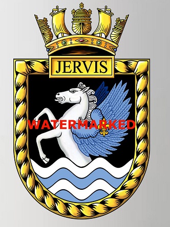 Coat of arms (crest) of the HMS Jervis, Royal Navy