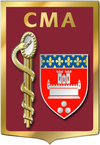 Coat of arms (crest) of the Armed Forces Military Medical Centre Vincennes, France
