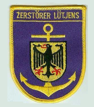 Coat of arms (crest) of the Destroyer Lütjens, German Navy