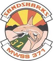 Coat of arms (crest) of the MWSS-371 Sand Sharks, USMC