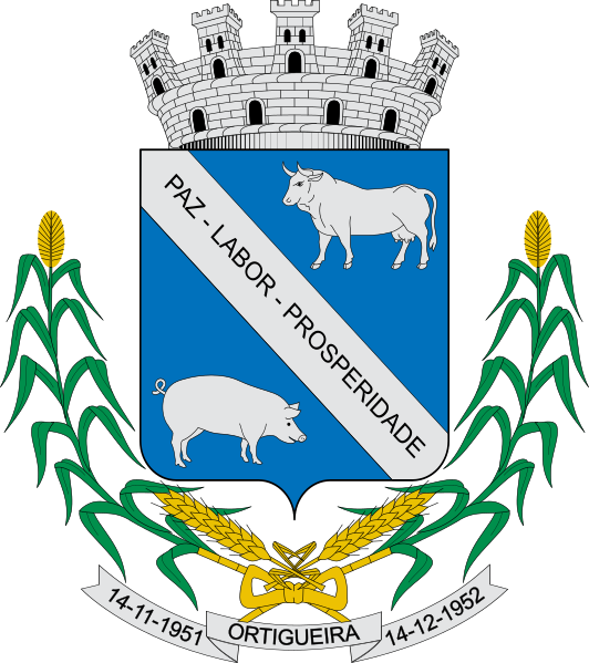 Arms (crest) of Ortigueira (Paraná)
