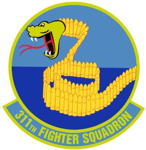 Coat of arms (crest) of the 311th Fighter Squadron, US Air Force