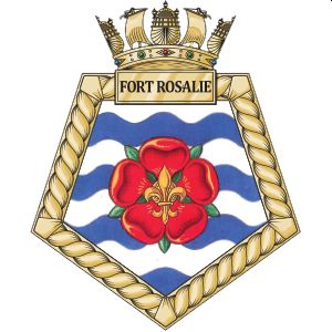 Coat of arms (crest) of the RFA Fort Rosalie, United Kingdom