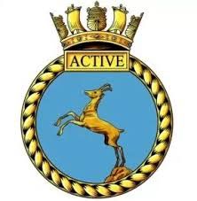 Coat of arms (crest) of the HMS Active, Royal Navy