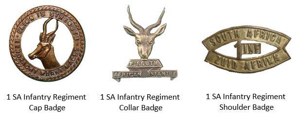 Coat of arms (crest) of the 1st South African Infantry Regiment, South African Army