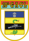 Coat of arms (crest) of the 20th Light Field Artillery Group, Brazilian Army