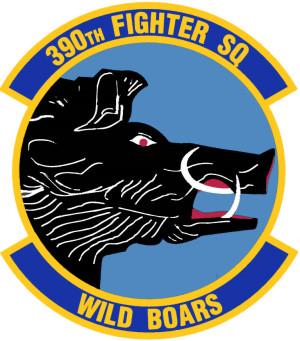 Coat of arms (crest) of the 390th Fighter Squadron, US Air Force