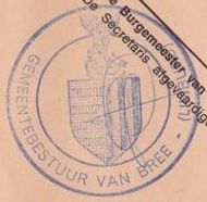 Wapen van Bree/Arms (crest) of Bree