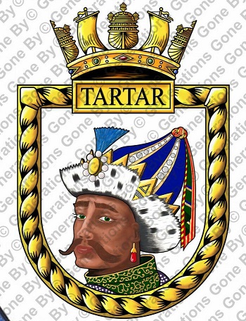 Coat of arms (crest) of the HMS Tartar, Royal Navy