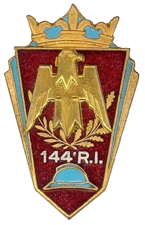 Coat of arms (crest) of the 144th Infantry Regiment, French Army