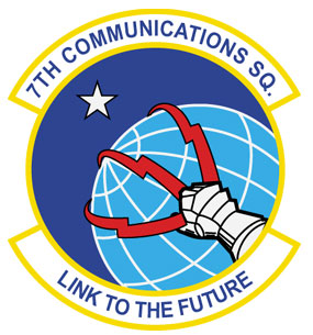 Coat of arms (crest) of the 7th Communications Squadron, US Air Force