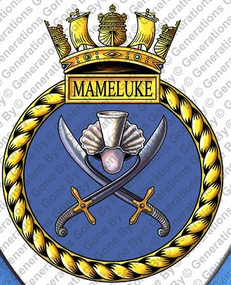 Coat of arms (crest) of the HMS Mameluke, Royal Navy