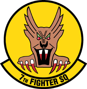 Coat of arms (crest) of the 7th Fighter Squadron, US Air Force