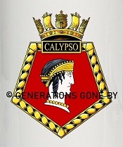 Coat of arms (crest) of the HMS Calypso, Royal Navy