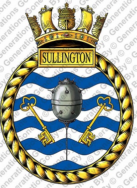 Coat of arms (crest) of the HMS Sullington, Royal Navy