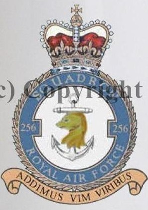 Coat of arms (crest) of the No 256 Squadron, Royal Air Force