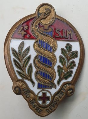 Coat of arms (crest) of the 4th Military Nurses Section, French Army