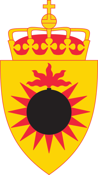 Coat of arms (crest) of the Norwegian Armed Forces Ammunitions and Explosive Ordnance Disposal School