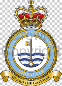 Coat of arms (crest) of the RAF Station Gibraltar, Royal Air Force