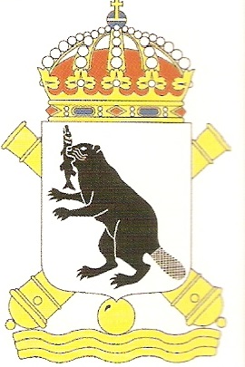Coat of arms (crest) of the 5th Coastal Artillery Regiment Härnösand Coastal Artillery Regiment, Swedish Navy