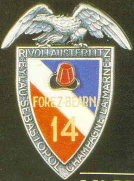 Coat of arms (crest) of the 14th Parachute Command and Support Regiment, French Army