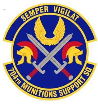 Coat of arms (crest) of the 704th Munitions Support Squadron, US Air Force