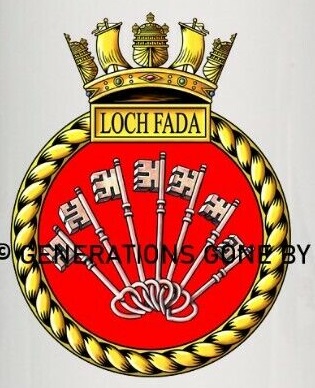 Coat of arms (crest) of the HMS Loch Fada, Royal Navy