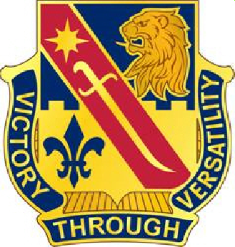 Coat of arms (crest) of Special Troops Battalion, 1st Brigade, 1st Infantry Division, US Army