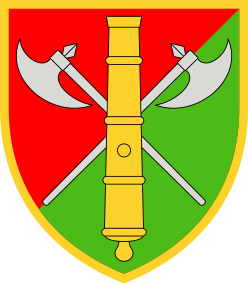 Coat of arms (crest) of 26th Artillery Brigade Named after General Roman Dashkevich, Ukrainian Army