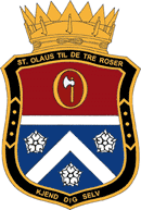 Arms of Lodge of St John no 9 St Olaus til de tre Roser (Norwegian Order of Freemasons)