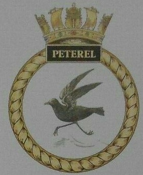 Coat of arms (crest) of the HMS Peterel, Royal Navy