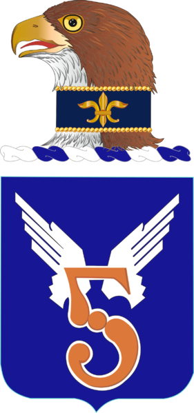 Coat of arms (crest) of the 5th Aviation Regiment, US Army