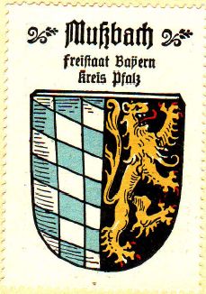 Wappen von Mussbach an der Weinstrasse/Coat of arms (crest) of Mussbach an der Weinstrasse