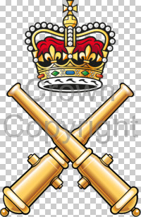 Coat of arms (crest) of the Royal School of Artillery, British Army