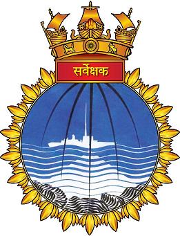 Coat of arms (crest) of the INS Sevekshak, Indian Navy