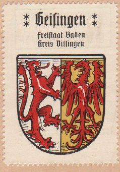 Wappen von Geisingen/Coat of arms (crest) of Geisingen