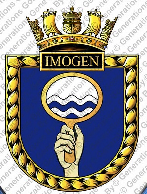 Coat of arms (crest) of the HMS Imogen, Royal Navy
