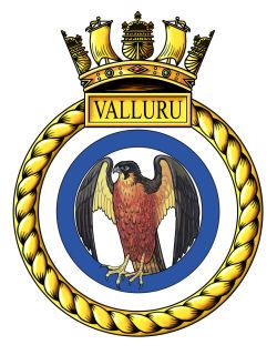 Coat of arms (crest) of the HMS Valluru, Royal Navy