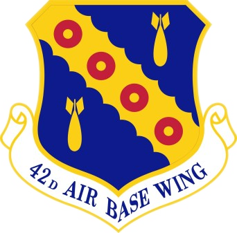 Coat of arms (crest) of the 42nd Air Base Wing, US Air Force