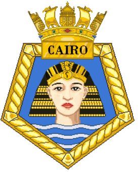 Coat of arms (crest) of the HMS Cairo, Royal Navy