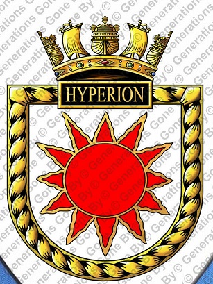 Coat of arms (crest) of the HMS Hyperion, Royal Navy