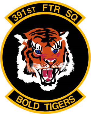 Coat of arms (crest) of the 391st Fighter Squadron, US Air Force