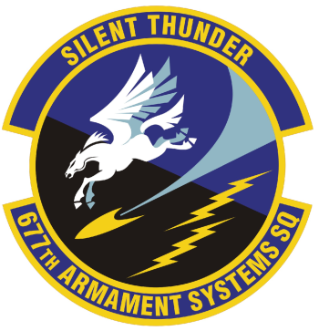 Coat of arms (crest) of the 677th Armament Systems Squadron, US Air Force