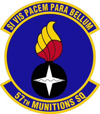 Coat of arms (crest) of the 57th Munitions Squadron, US Air Force